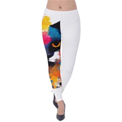 Abstract Cat  Shirt Abstract Cat  16 Velvet Leggings