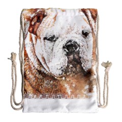 Bulldog T- Shirt English Bulldog Animal Wildlife Forest Nature Discovery Fauna T- Shirt Drawstring Bag (large) by JamesGoode