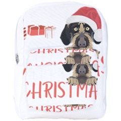 German Wirehaired Pointer T- Shirt German Wirehaired Pointer Merry Christmas T- Shirt (3) Full Print Backpack by ZUXUMI