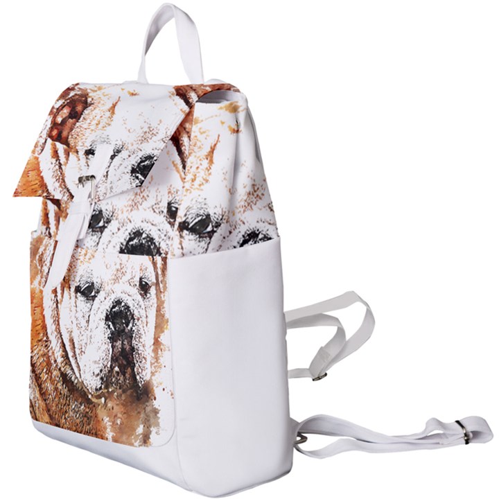 Bulldog T- Shirt English Bulldog Animal Wildlife Forest Nature Discovery Fauna T- Shirt Buckle Everyday Backpack