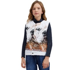 Bulldog T- Shirt English Bulldog Animal Wildlife Forest Nature Discovery Fauna T- Shirt Kid s Button Up Puffer Vest	