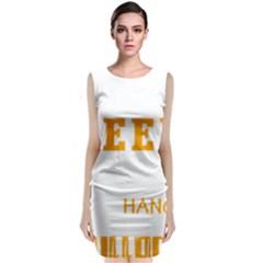 Bulldog T- Shirt I Just Want To Drink Beer And Hang With My Bulldog Dog T- Shirt Sleeveless Velvet Midi Dress by JamesGoode