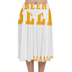 Bulldog T- Shirt I Just Want To Drink Beer And Hang With My Bulldog Dog T- Shirt Velvet Flared Midi Skirt