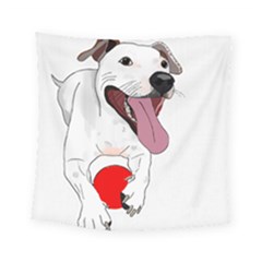 Bulldog T- Shirt Running Bulldog T- Shirt Square Tapestry (small)