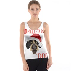 German Wirehaired Pointer T- Shirt German Wirehaired Pointer Mulled Wine Christmas T- Shirt Women s Basic Tank Top by ZUXUMI