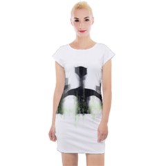 Ghost Hunting T- Shirt Ghost Hunting - Weekend Forecast Ghost Hunting With A Chance Of Cold Spots T- Cap Sleeve Bodycon Dress by ZUXUMI