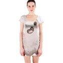 Ghost T- Shirt Watercolor Cute Ghost T- Shirt Short Sleeve Bodycon Dress View1