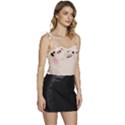 Ghost T- Shirt Watercolor Cute Ghost T- Shirt Flowy Camisole Tie Up Top View3