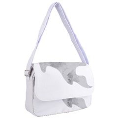 Ghost T- Shirt White Mottled Ghost T- Shirt Courier Bag by ZUXUMI