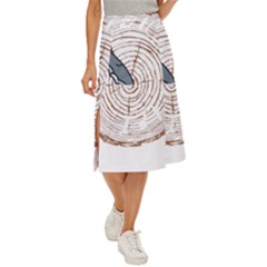 Bushcraft T- Shirt Bushcraft Wilderness Living T- Shirt Midi Panel Skirt by JamesGoode