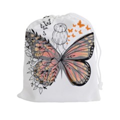 Butterflies T- Shirt Butterfly T- Shirt Drawstring Pouch (2xl) by JamesGoode