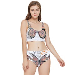 Butterflies T- Shirt Butterfly T- Shirt Frilly Bikini Set by JamesGoode