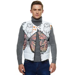 Butterflies T- Shirt Butterfly T- Shirt Men s Button Up Puffer Vest	