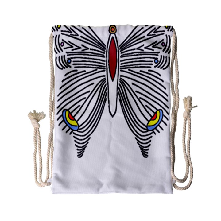 Butterfly Art T- Shirtbutterfly T- Shirt (1) Drawstring Bag (Small)