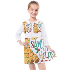 Giraffe T- Shirt Cute Giraffe T- Shirt Kids  Quarter Sleeve Shirt Dress by ZUXUMI