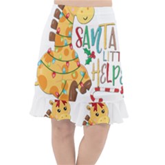 Giraffe T- Shirt Cute Giraffe T- Shirt Fishtail Chiffon Skirt by ZUXUMI