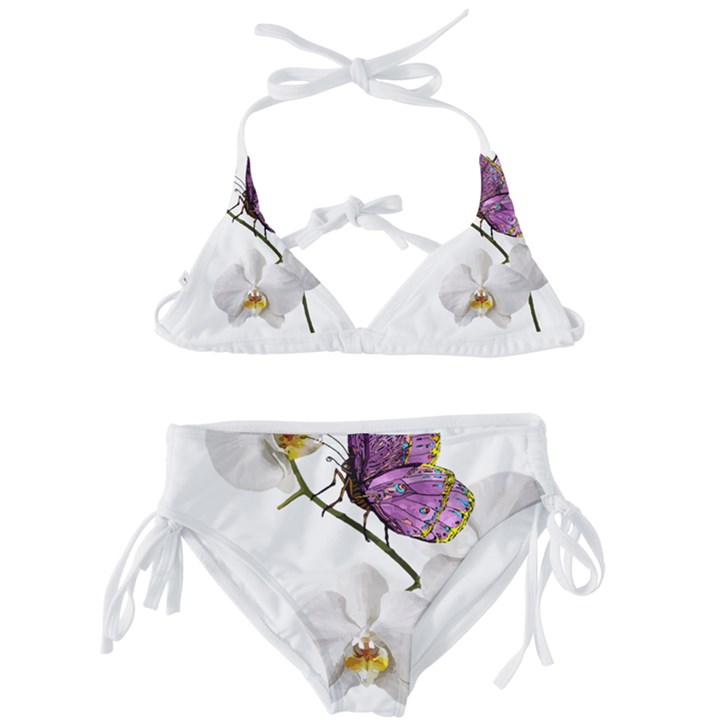 Butterfly Art T- Shirtbutterfly T- Shirt (2) Kids  Classic Bikini Set