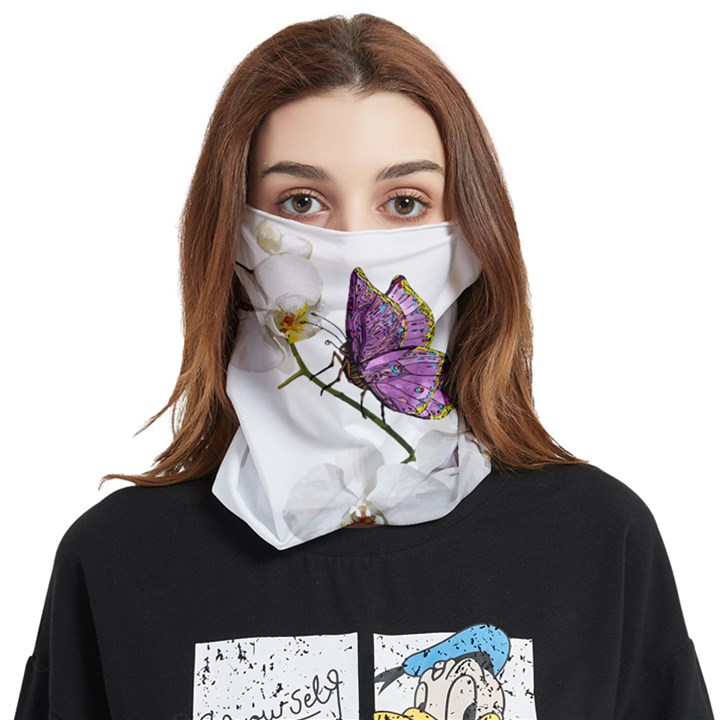 Butterfly Art T- Shirtbutterfly T- Shirt (2) Face Covering Bandana (Two Sides)