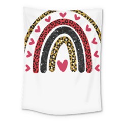 Glitter T- Shirt Glitter Rainbow Hearts T- Shirt Medium Tapestry