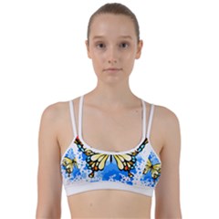 Butterfly Art T- Shirtbutterfly T- Shirt Line Them Up Sports Bra by JamesGoode