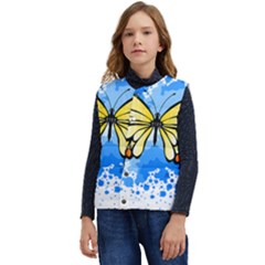 Butterfly Art T- Shirtbutterfly T- Shirt Kid s Button Up Puffer Vest	