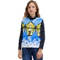 Butterfly Art T- Shirtbutterfly T- Shirt Kid s Button Up Puffer Vest	 View1