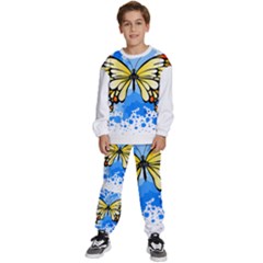 Butterfly Art T- Shirtbutterfly T- Shirt Kids  Sweatshirt Set