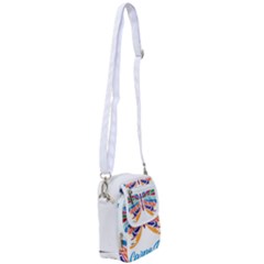 Butterfly Embroidery Effect T- Shirt Butterfly Embroidery Effect T- Shirt Shoulder Strap Belt Bag by JamesGoode