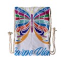 Butterfly Embroidery Effect T- Shirt Butterfly Embroidery Effect T- Shirt Drawstring Bag (Small) View1