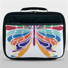 Butterfly Embroidery Effect T- Shirt Butterfly Embroidery Effect T- Shirt Lunch Bag by JamesGoode