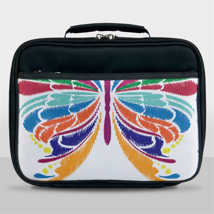 Butterfly Embroidery Effect T- Shirt Butterfly Embroidery Effect T- Shirt Lunch Bag