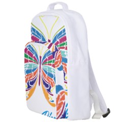 Butterfly Embroidery Effect T- Shirt Butterfly Embroidery Effect T- Shirt Double Compartment Backpack by JamesGoode