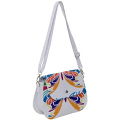 Butterfly Embroidery Effect T- Shirt Butterfly Embroidery Effect T- Shirt Saddle Handbag by JamesGoode