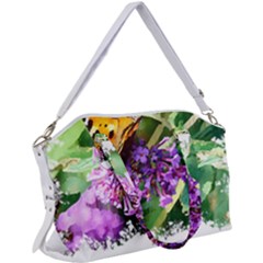 Butterfly T- Shirt Butterfly & Buddleia T- Shirt Canvas Crossbody Bag by JamesGoode