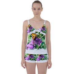 Butterfly T- Shirt Butterfly & Buddleia T- Shirt Tie Front Two Piece Tankini by JamesGoode