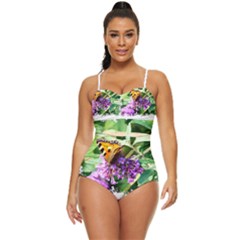 Butterfly T- Shirt Butterfly & Buddleia T- Shirt Retro Full Coverage Swimsuit by JamesGoode