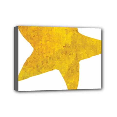 Gold Star T- Shirt Watercolor Gold Star T- Shirt Mini Canvas 7  X 5  (stretched) by ZUXUMI