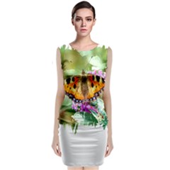 Butterfly T- Shirt Butterfly T- Shirt Sleeveless Velvet Midi Dress by JamesGoode