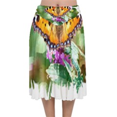 Butterfly T- Shirt Butterfly T- Shirt Velvet Flared Midi Skirt