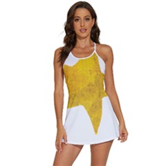 Gold Star T- Shirt Watercolor Gold Star T- Shirt 2-in-1 Flare Activity Dress by ZUXUMI