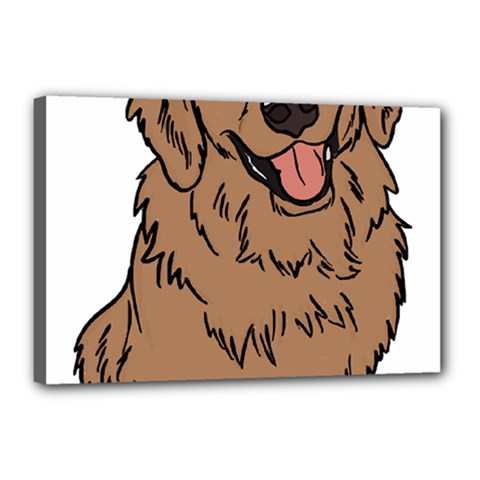 Golden Retriever T- Shirt A Golden Retriever T- Shirt Canvas 18  X 12  (stretched)