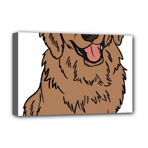 Golden Retriever T- Shirt A Golden Retriever T- Shirt Deluxe Canvas 18  X 12  (stretched)