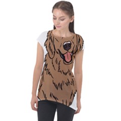 Golden Retriever T- Shirt A Golden Retriever T- Shirt Cap Sleeve High Low Top