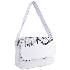 Butterfly T- Shirt Floral Butterfly T- Shirt Courier Bag by JamesGoode