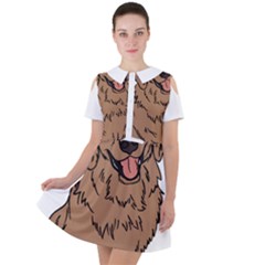 Golden Retriever T- Shirt A Golden Retriever T- Shirt Short Sleeve Shoulder Cut Out Dress 