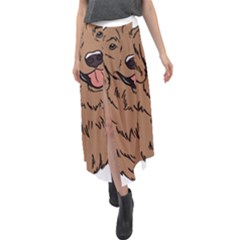 Golden Retriever T- Shirt A Golden Retriever T- Shirt Velour Split Maxi Skirt