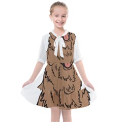 Golden Retriever T- Shirt A Golden Retriever T- Shirt Kids  All Frills Chiffon Dress