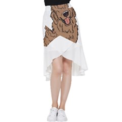 Golden Retriever T- Shirt A Golden Retriever T- Shirt Frill Hi Low Chiffon Skirt by ZUXUMI