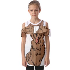 Golden Retriever T- Shirt A Golden Retriever T- Shirt Fold Over Open Sleeve Top