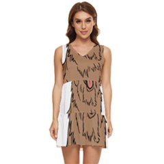 Golden Retriever T- Shirt A Golden Retriever T- Shirt Tiered Sleeveless Mini Dress